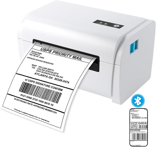 NUCOUN Bluetooth Shipping Label Printer, Thermal Printers 4x6 for Small Business, Label Maker for Ebay, Amazon, Shopify, Etsy, USPS,UPS