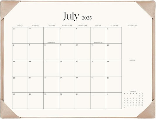 Large Desk Calendar 2025-2026 with Desk Mat, Desktop Calendar 18 Monthly Runs From July 2025 to December 2026, Desk Pad Calendar 22 x 17 Inch Perfect for Planning, Organizing, and Scheduling Your Life (Apricot)