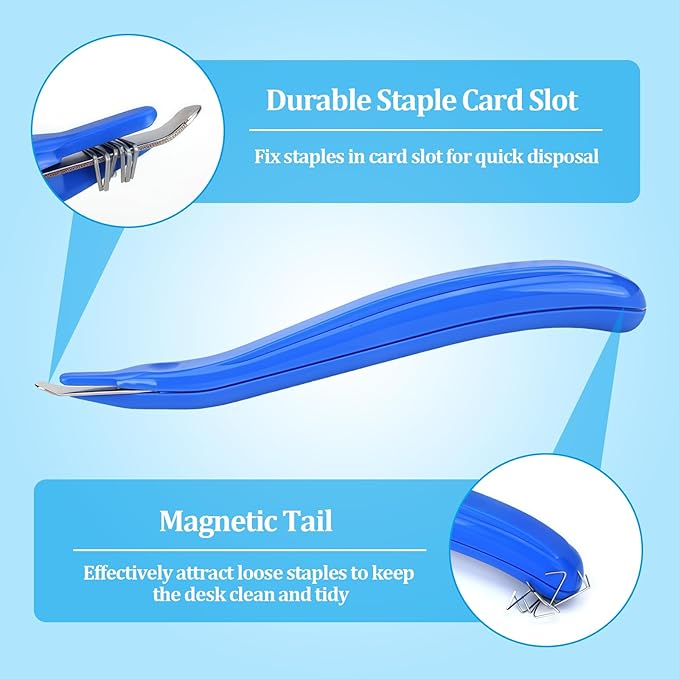3 PCS Magnetic Staple Remover Tools, Professional Stapler Removers Staple Puller Remover,Staple Remover Stick for Home School Office