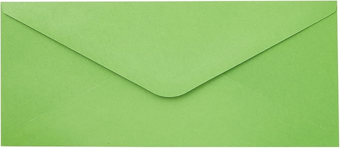 Sustainable Greetings Business Envelopes - 200 Pack, #10, Green, Gummed Seal - Colored Envelopes in Letter Size for Invitations, Weddings, Greeting Cards & Business Mailing