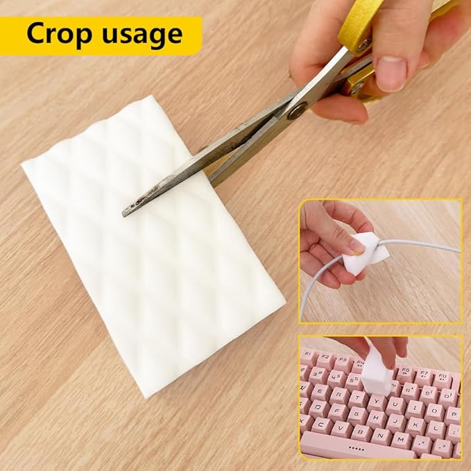 Magic Sponge Erasers,100 Pack 2X Density Melamine Sponge Foam Pads,Household Cleaning Supplies Cleaner for Kitchen, Bathroom, Bathtub, Sink, Wall Cleaner