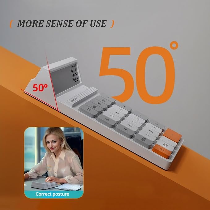 12 Digits Desktop Calculator with Large LCD Display and Sensitive Button, for Home, Office, School, Class and Business, 4 Function Small Basic Calculators for Desk