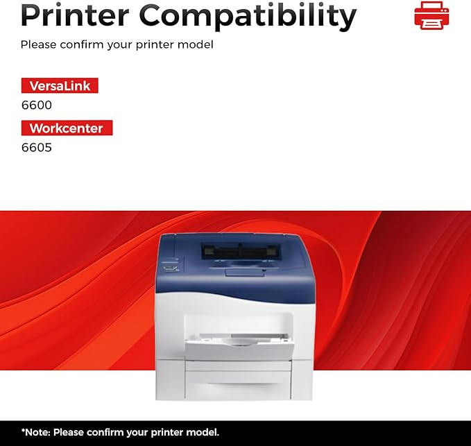 6600 6605 Toner Cartridge Set 4-Pack High Capacity Replacement for Xerox 106R02228 106R02225 106R02226 106R02227 Compatible with Xerox Phaser 6600 Workcenter 6605 Printer Ink Black Cyan Magenta Yellow