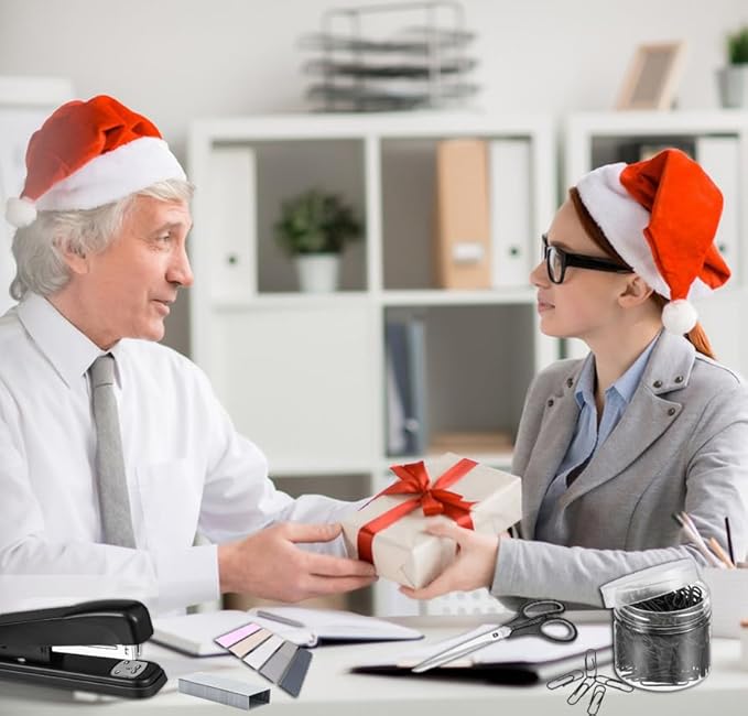 Boss Lady Stapler and Tape Dispenser Set - Black Office Gift for Women, Desk Accessories for Office Clerks and Coworkers