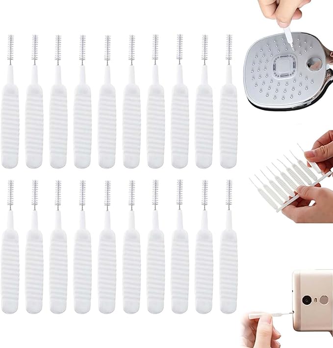 Upgrade Shower Head Cleaning Brush, Gap Hole Anti-Clogging Cleaning Brush, Shower Head Cleaner Picks Brush Tiny Cleaning Brush for Shower Head, Multifunction Shower Head Cleaning Brushes (20PCS)
