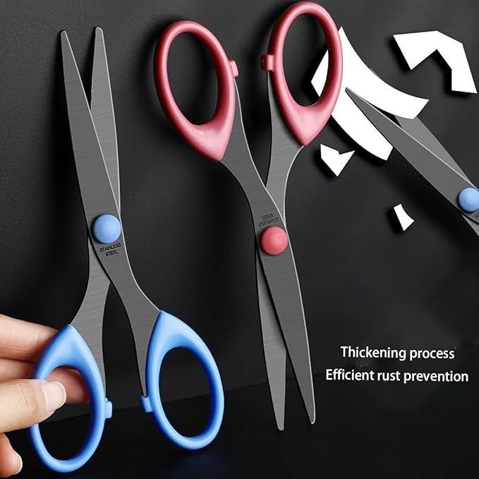 3 Pack 6.5" Multi-Purpose Scissors, Arts and Crafts Scissors,for Office, Home, School and Sewing (Purple)