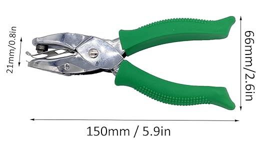 MIAO JIN 2Pcs 1/4" Triangle and 1/6" Square Handheld Metal Hole Punch for DIY Craft Paper Scrapbook Puncher Small Shaped Hand Tool with Grip (Triangle and Square)