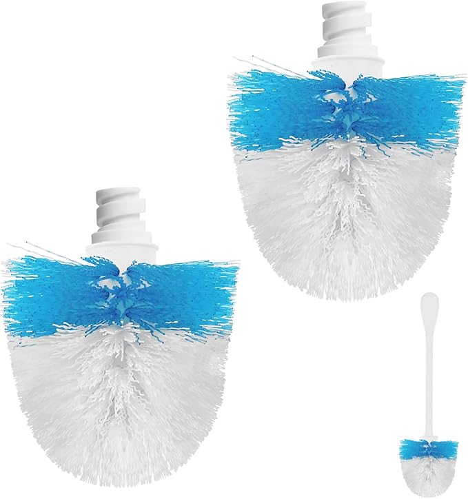 2 Pack Toilet Brush Replacement Head Compatible with OXO Good Grips Toilet Brush, Toilet Brush Refills for OXO Toilet Brush Only, Plastic Toilet Brush Head & Nylon Material
