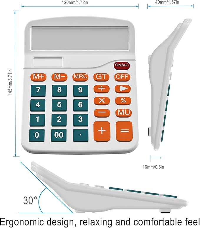 Helect Calculator, Standard Function Calculator (White)