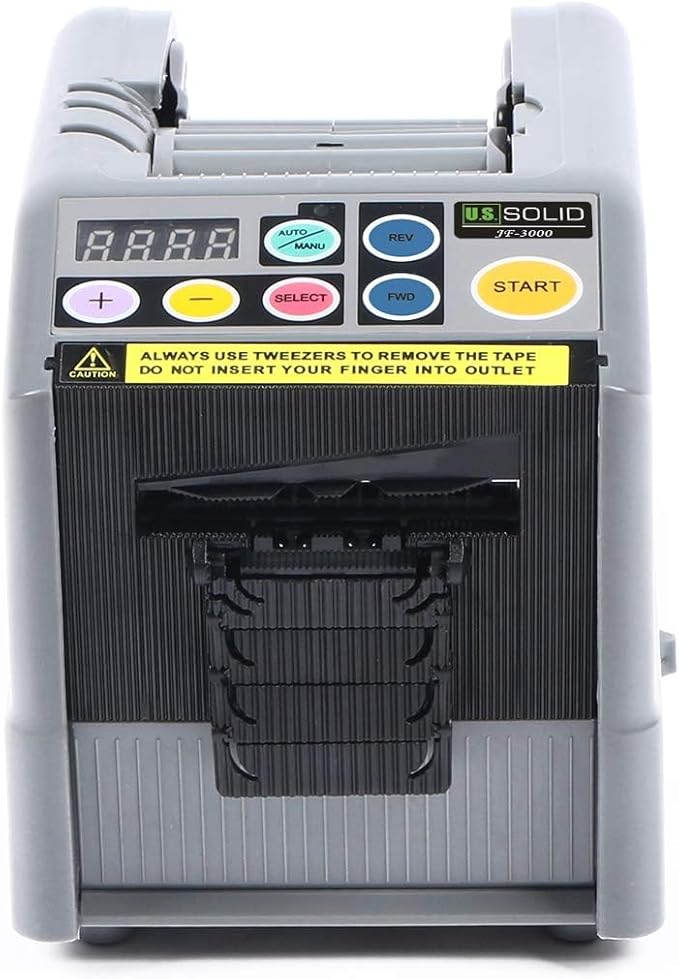 U.S. Solid Automatic Tape Dispenser Auto Tape Cutting Machine JF-3000, Tape Width 6-60mm(6 PCS)