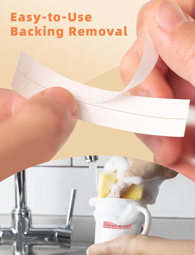 MakeID E1 Q1 Label Maker Tape Refills, 12mm x 4m (0.47" x 13') Continuous Sticker Thermal Laminated Waterproof Self-Adhesive Multipurpose Labeling Tape Replacement