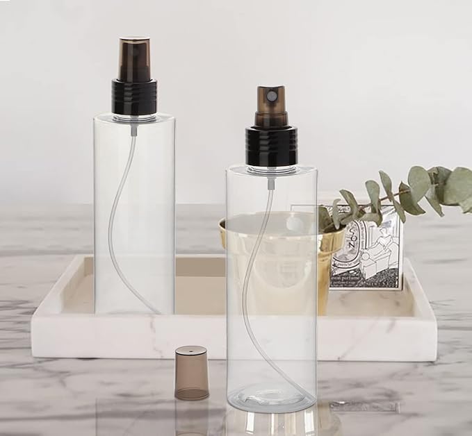 Yebeauty Empty Spray Bottles for Essential Oils, 4oz Refillable Clear Plastic Misting Spray Bottles Atomizer Fine Mister Spray Bottle for Beauty Products, Cleaning, Pack of 2