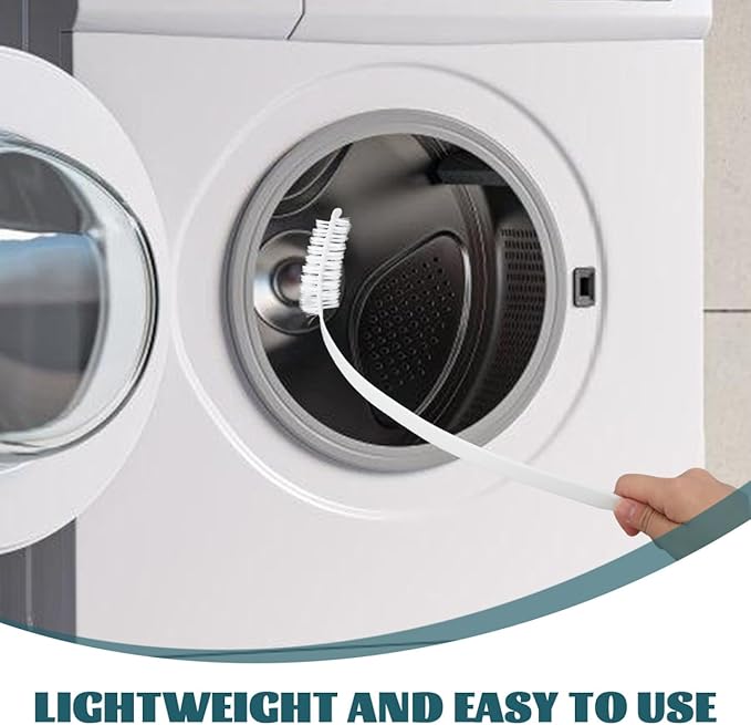Luxshiny Washing Machine Cleaning Brush Set 2 Pcs Front Load Washer Drum Cleaner with Soft Bristles Flexible Slit Design for Household Laundry Maintenance