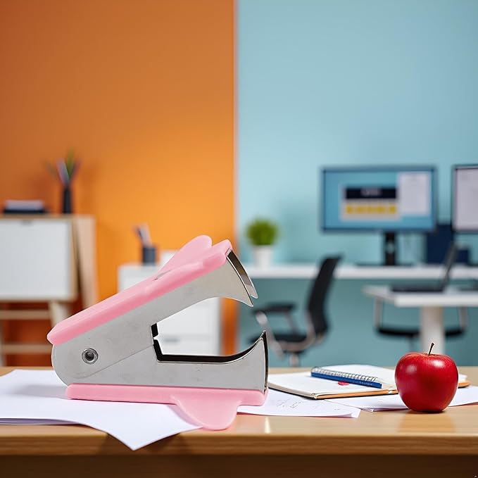 3Pcs Pink Staple Removers - Modern Plastic Staple Pullers with Non-Slip Handles | Easy-Grip Stapler Removal Tools for Students, Teachers | Perfect for Home, School & Office Use