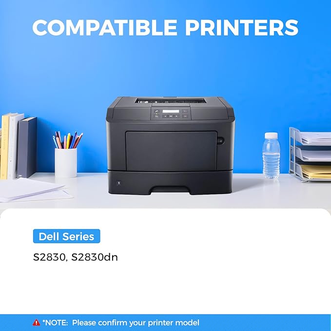 KingKJ S2830 High Yield Black Toner Cartridge 2-Pack Replacement for Dell GGCTW Toner Cartridges Remanufactured Compatible with Dell S2830 S2830dn Laser Printer Ink All-in-One Copier (8,500 Pages
