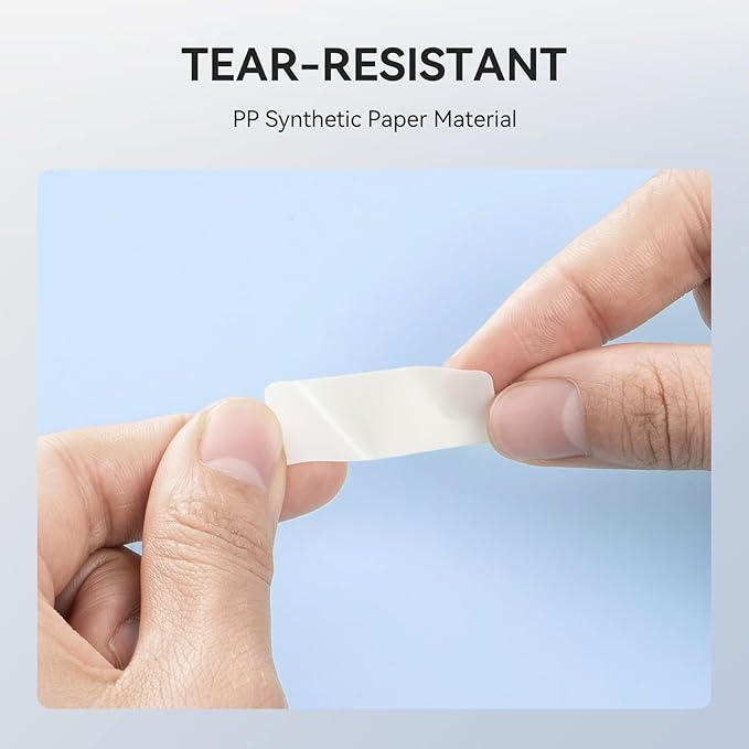 NIIMBOT D11 Label Maker Tape D110 Labels 3Rolls, Self-Adhesive Labeling Tape Replacement 0.47" X 1.18" (12 X 30mm) Thermal Label Refills for Home Office, 630 Labels/3Rolls, White