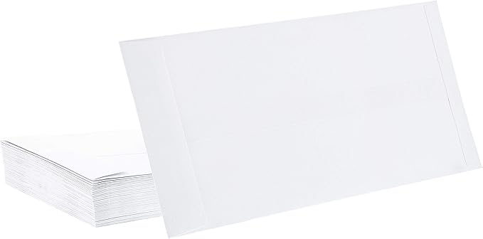 Juvale #14 Business Mailing Envelopes - 11.5 x 5 in, 50 Count, White, 120gsm Paper - Mailers for Cash Envelopes & Policy Documents