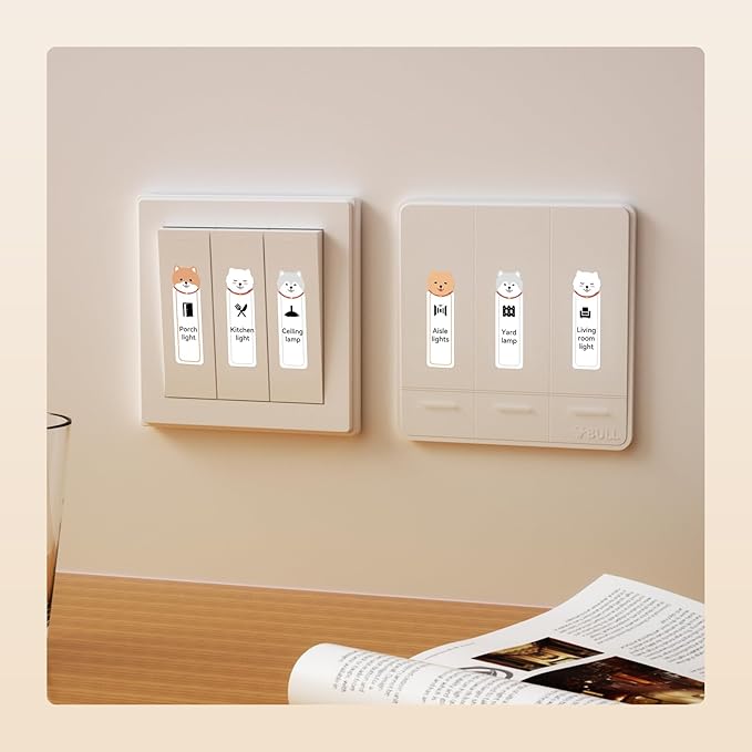 NIIMBOT D11 Label Maker Tape 3 Rolls Adhesive Cute Cat Label Paper 0.47" X 1.57" (12 X 40mm) 160 Labels/Roll, Compatible for NIIMBOT D11 D110 Label Printer, 3-Roll