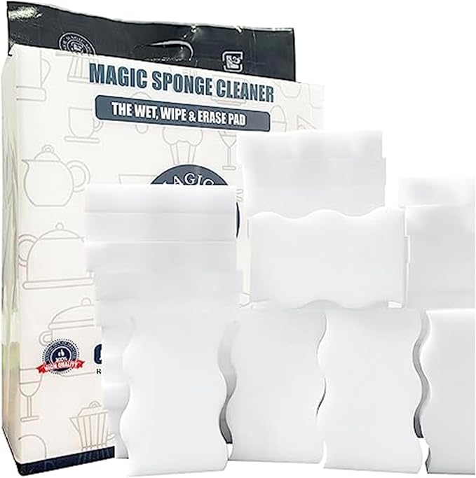 70 Pack Magic Sponges Eraser, 2X Density Melamine Sponge, Extra Large Long Lasting Household Kitchen Cleaning Sponge for Dishes, Bathroom, Bathtub, Car, Toy (4.3 x 2.8 x 0.8 in)