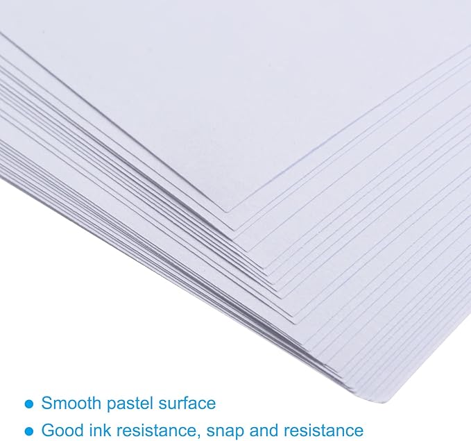 MECCANIXITY 50 Sheets Colored Copy Paper 8.5 x 11 Inch Printer Paper 80gsm White for Office Printing, Document Copying, Invitations, Forms, Art Projects