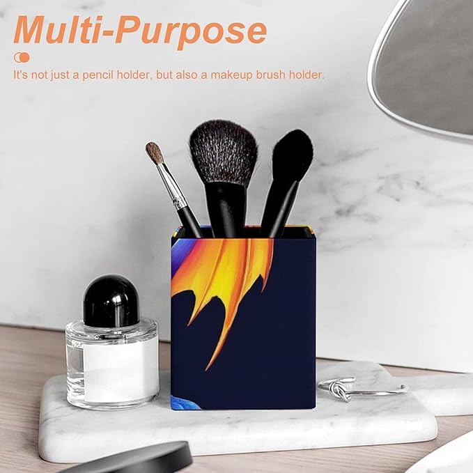 Pen Holder Stand For Desk, Pencil Pen Holder Cup, Desktop Stationery Organizer, Waterproof Multifunctional Office Supplies Colorful Dragon