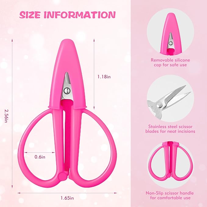 4 Pack Mini Scissors - Small Sharp Scissors All Purpose with Cover Tiny Detail Scissor for Travel Crafts Sewing Embroidery DIY (4 Colors)
