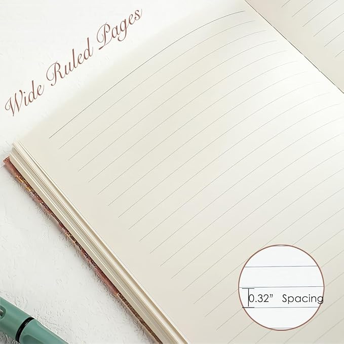 Hardcover Journal, Flower Notebook, A5, 6x8, Lined Pages, Lay-flat, Beautiful Journal for Women, Journal for Writing, Personal Notebook, Self Care Journal, Plum Blossom, Pink, Wintersweet