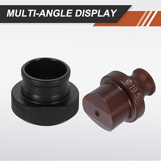 HARFINGTON Hydraulic Hole Punch Die 19.5mm Round Hole 40Cr Steel Electric Punching Kit for MHP-20 JP-20 Electric Punching Machine, Burgundy & Black