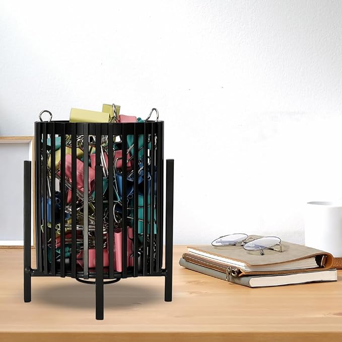 Black Pen Holder for Desk, Metal Pen Caddy, Cute Makeup Brushes Cup, Wire Mesh Pencil Holder, Metal Desk Organizers and Accessories Aesthetic