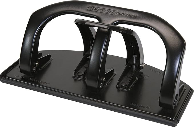 Martin Yale DP20 Master Paper Punch, Heavy-Duty Two-and Three-Hole Punch, Punches Up To 20 Sheets of 20 Pound Bond Paper, Includes High-capacity Chip Pan