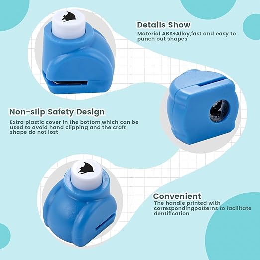 LOVEINUSA 10-Piece Sea Animal Shaped Craft Punch Set for DIY Crafting, Scrapbooking, Journaling, Greeting Cards, Photo Albums, Envelope Punch Board and Festival DIY Paper Projects