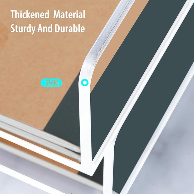 2 Pack Acrylic Paper Tray Organizer for Desk Clear File Organizer,Acrylic Desk Organizers and Accessories Sorter,Perfect for File Paper, Ipad, Letter, A4 Office File, Books, Notes.(Vertical)