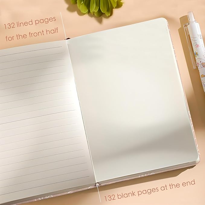 Small Fabric Journal for Women, Floret Printed Cloth Hardcover Notebook, B6, 264 Pages, 5x7 Ruled Notebook & Blank Sketchbook, Similar Embroidered Journal, Lay Flat Thick Notebook, Pink