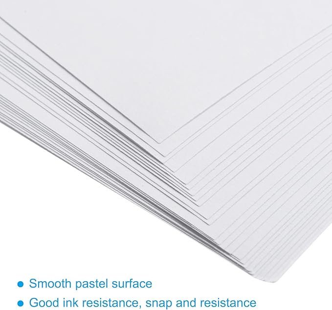 MECCANIXITY 100 Sheets Colored Copy Paper 8.3 x 5.8 Inch Printer Paper 80gsm White for Office Printing, Document Copying, Invitations, Forms, Art Projects