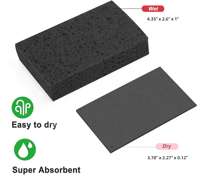24 - Pack Non-Scratch Scrub Sponges - Sponges for Dishes and Washing Dishes, Cleaning Sponges for Kitchen Home and More（Black&White）