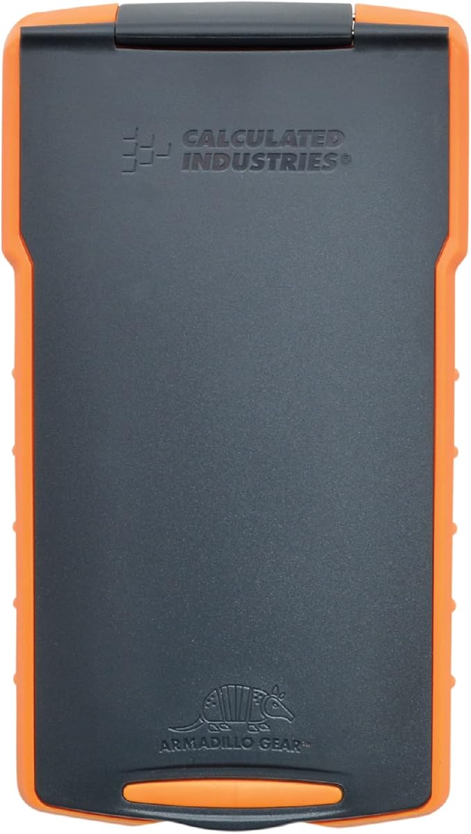 Calculated Industries 5032-4 Armadillo Gear Hard Protective Calculator Case in Orange