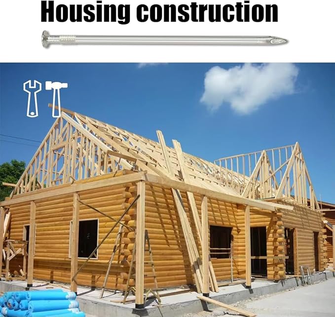 Landscape Staples 75 PCS Metal Heavy Duty Garden Stakes Artificial Turf Stakes for Paver Edging Weed Barrier Fabric Holding Fence Rust Proof Sod Pins Stakes and Carpentry Tent 6 Inch Silver