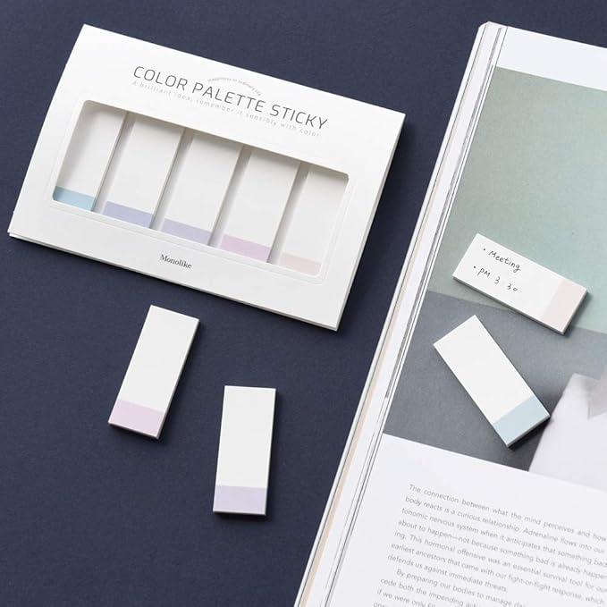 Monolike Color Palette Sticky Index 500 Set 4P - Self-Adhesive Memo Pad 30 Sheets