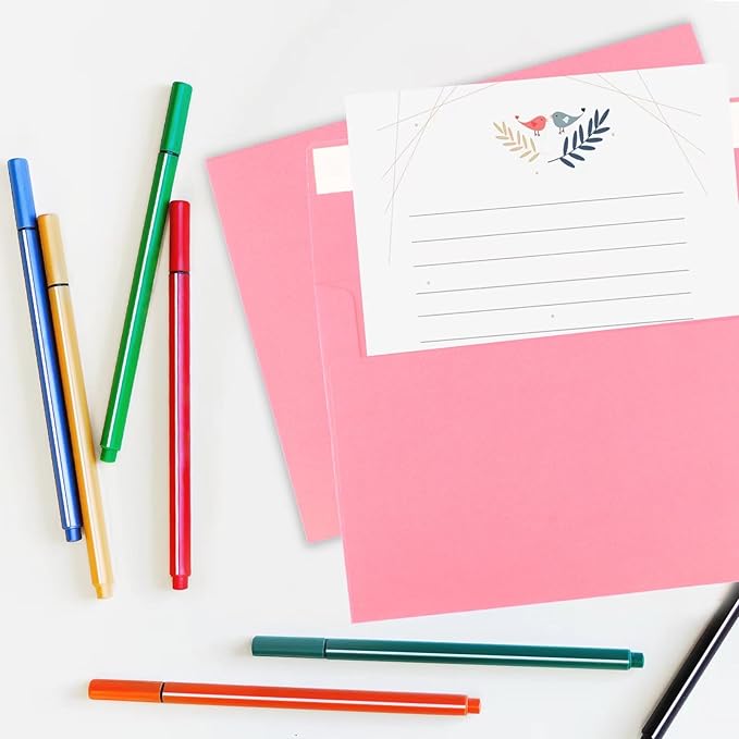 A7 Pink Envelopes, 50 Packs 5x7 Self Seal for Invitations, Greeting Cards, Mailings, Printable Invite, Wedding, Party, Photos, Postcards, Standard Letter Size 5" x 7"