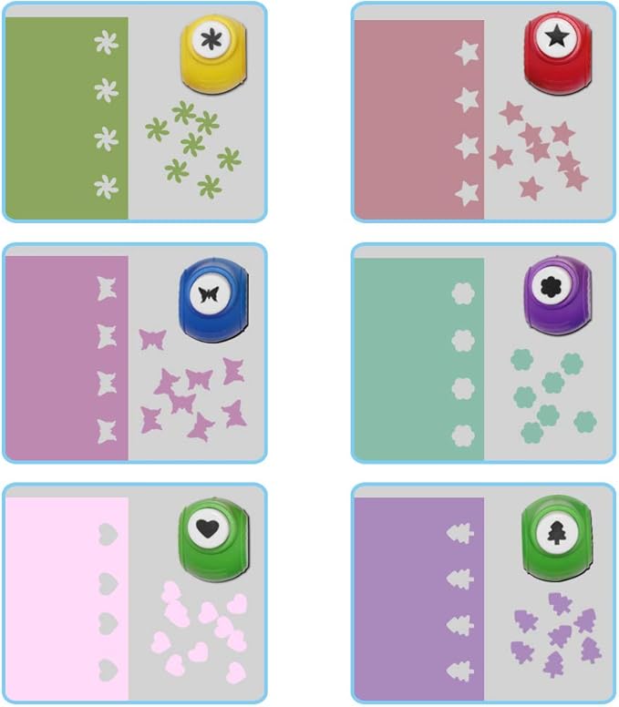 Set of 12, Craft Punch and Creative Scissors, findTop Scrapbooking Edging Scissors Paper Punch Set for Crafts, Scrapbooking, DIY Photo & Art Projects