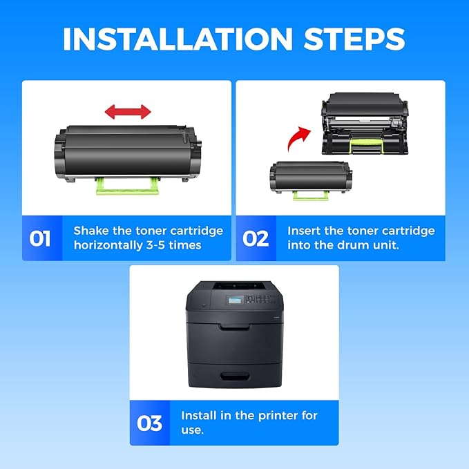 KingKJ B5460 B5465 High Yield Toner Cartridge 1-Pack Replacement for Dell 2TTWC 331-9797 331-9756 331-9755 03YNJ 332-0131 Toner Compatible for Dell B5460dn B5465dnf Laser Printer Ink All-in-One Copier