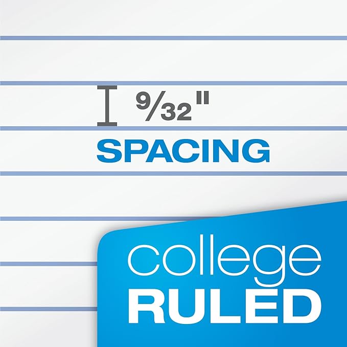 Oxford Spiral Notebooks, 3 Pack, 3 Subject, College Ruled Notebooks for School, 8 x 10.5 Inches, 120 Sheets, 2 Dividers, Assorted Colors, Back to School Supplies (65202)