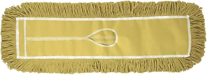 Tidy Tools Commercial Dust Mop Replacement Head - 24 x 5 in. Cotton Nylon Reusable Mop Head- Industrial Dust Mop Refill for Floor Cleaning & Janitorial Supplies, Yellow