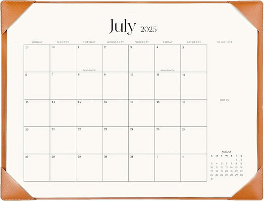 Desk Calendar 2025-2026 with Desk Mat – 22" x 17" Large Desk Pad Calendar Runs From July 2025 to December 2026, Office Supplies Desktop Monthly Calendar for Home, Office