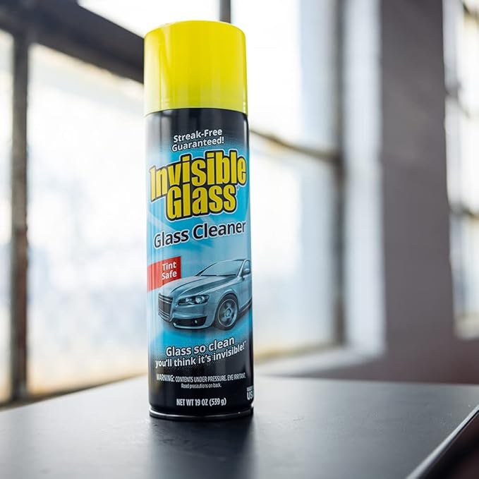 Invisible Glass 91164-2PK Premium Aerosol Glass Cleaner Spray for Car Windshields and Windows, Automotive and Home Window Cleaner, Streak-Free, Ammonia-Free, Tint-Safe – 19 oz (Pack of 2)