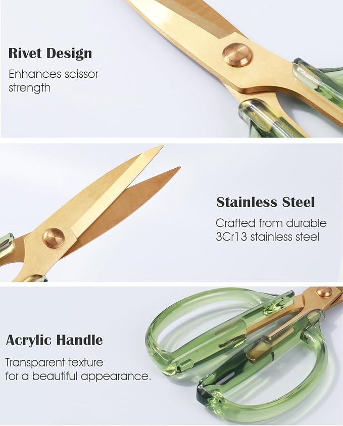 Kitchen Shears Scissors&Sharp Scissors, ARCHIKING 8.0inch Cooking Scissor-Meat and Poultry Shears, Dishwasher Safe, Acrylic Handel Scissors All Purpose Stainless Steel Utility Scissor