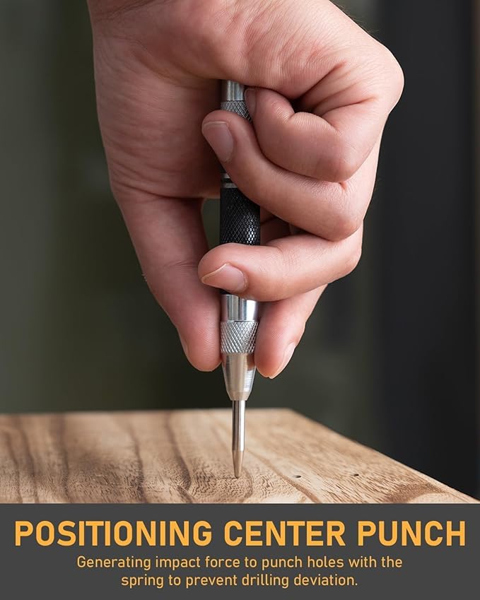 14 Pack Carpenter Pencil Set with Sharpener, Mechanical Carpenter Pencils with 60 Refills, Deep Hole Long-Nib Marker Pens, Carbide Scribe Tool & Construction Pencils for Architect with Case