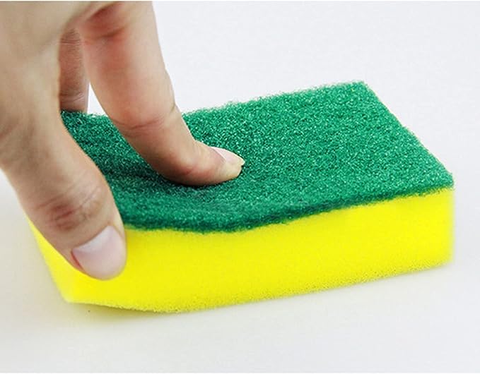 Sponge Individually Wrapped 24 Pack Kitchen Dishwashing Sponge, Non Scratch Scouring Pad, Odor-Free Sponge Wipes for Travel Apartments