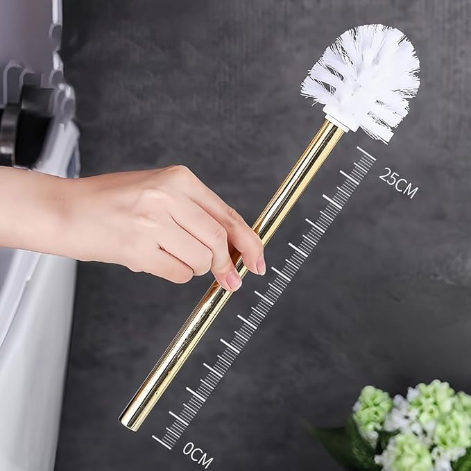Toilet Brush and Holder Set - Toilet Bowl Brush and Holder with Sturdy Bristles Bathroom Accessories Toilet Cleaner Brush for Bathroom (White)