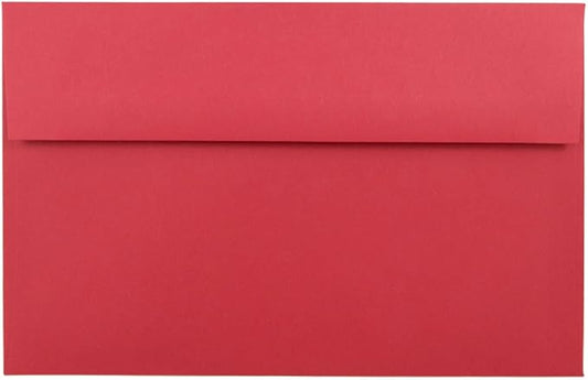 JAM PAPER A10 Colored Invitation Envelopes - 6 x 9 1/2 - Red Recycled - 100/Pack